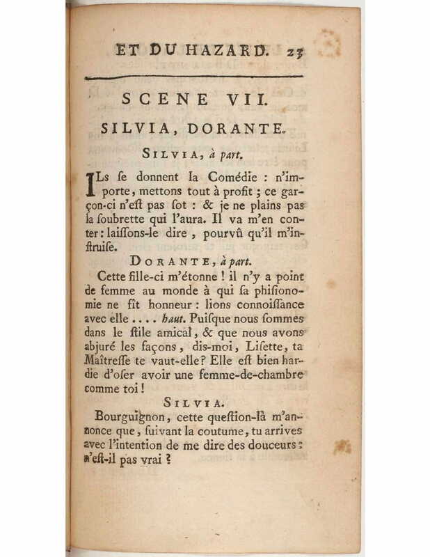 1730 : Le jeu de l’amour et du hasard