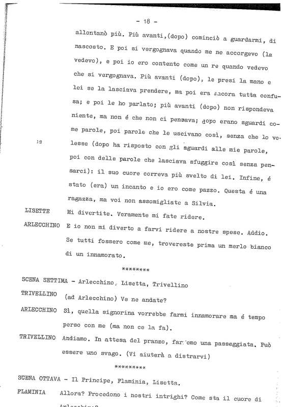 1978 : La doppia incostanza (Andrée Ruth Shammah) script
