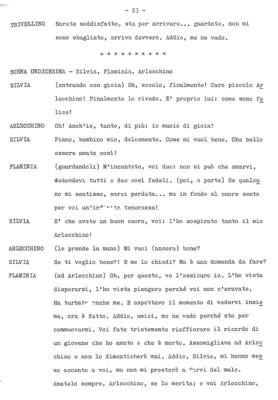 1978 : La doppia incostanza (Andrée Ruth Shammah) script