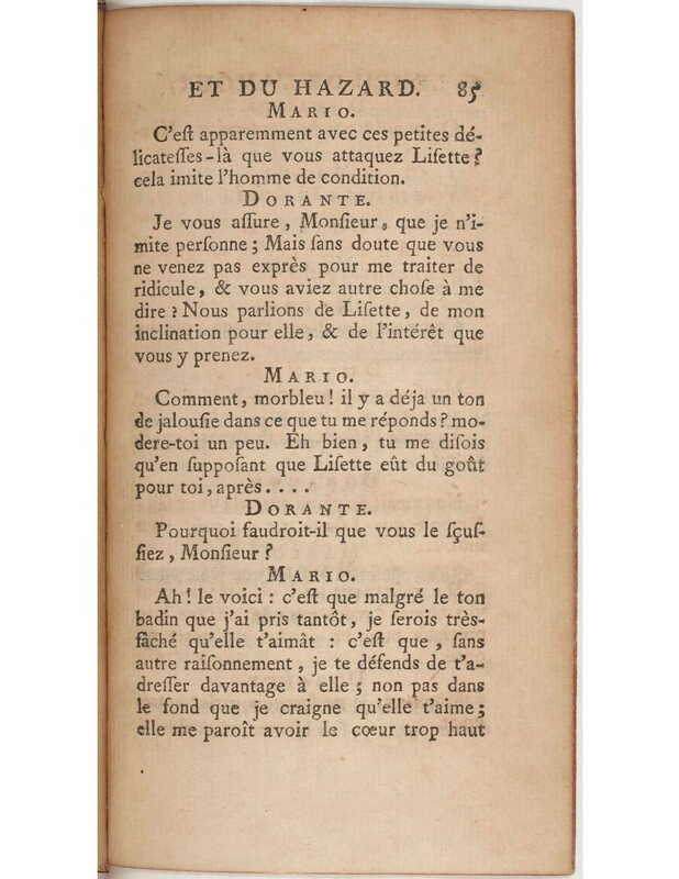 1730 : Le jeu de l’amour et du hasard