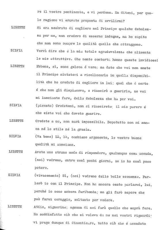 1978 : La doppia incostanza (Andrée Ruth Shammah) script