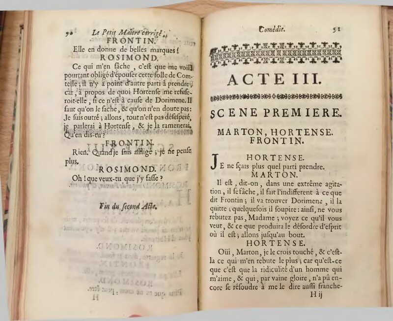 1739 : Le petit-maître corrigé