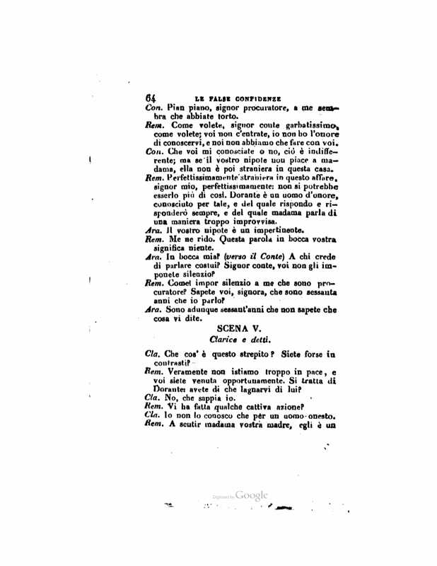 1833 : Le false confidenze