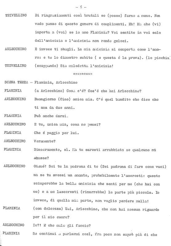 1978 : La doppia incostanza (Andrée Ruth Shammah) script