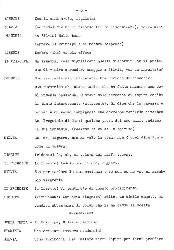 1978 : La doppia incostanza (Andrée Ruth Shammah) script