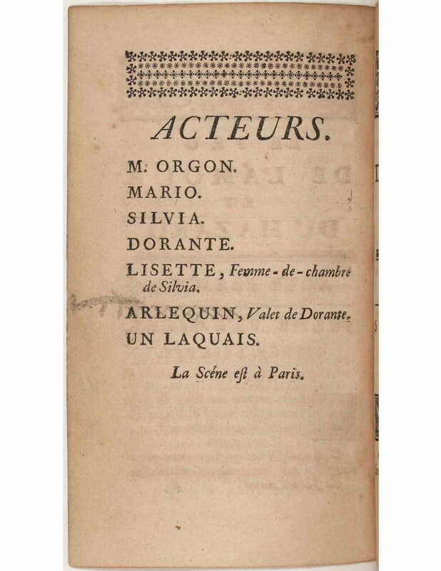 1730 : Le jeu de l’amour et du hasard