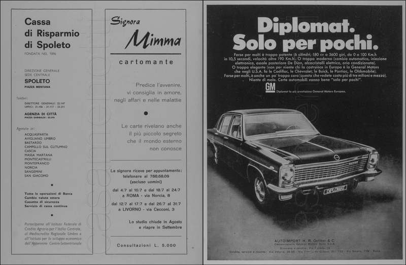 1971 : La finta serva ovvero il furbo punito, Programme du Festival de Spoleto