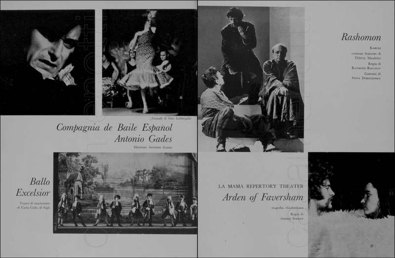 1971 : La finta serva ovvero il furbo punito, Programme du Festival de Spoleto