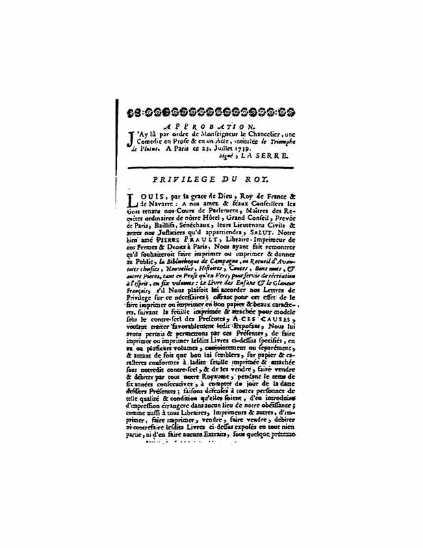 1729 : Le triomphe de Plutus