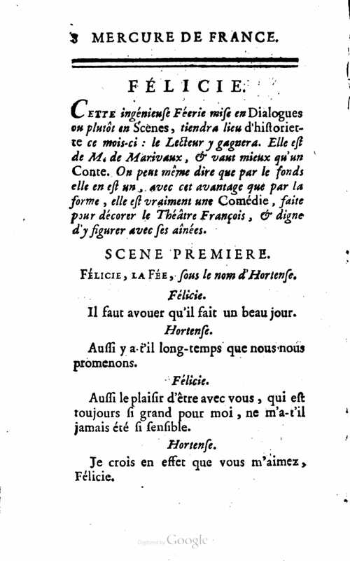 1757 : Félicie