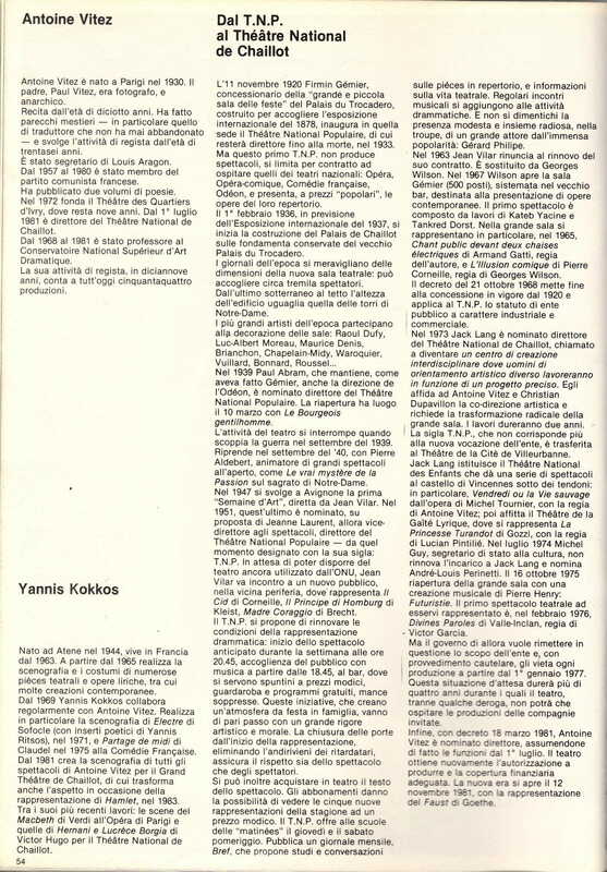 1985 : Il trionfo dell’amore, Programme