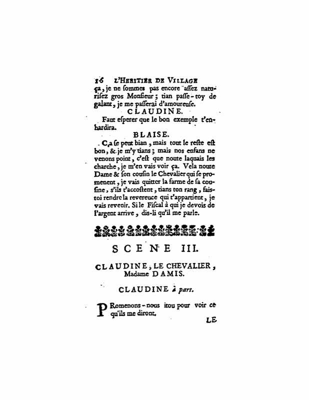 1729 : L’héritier de village
