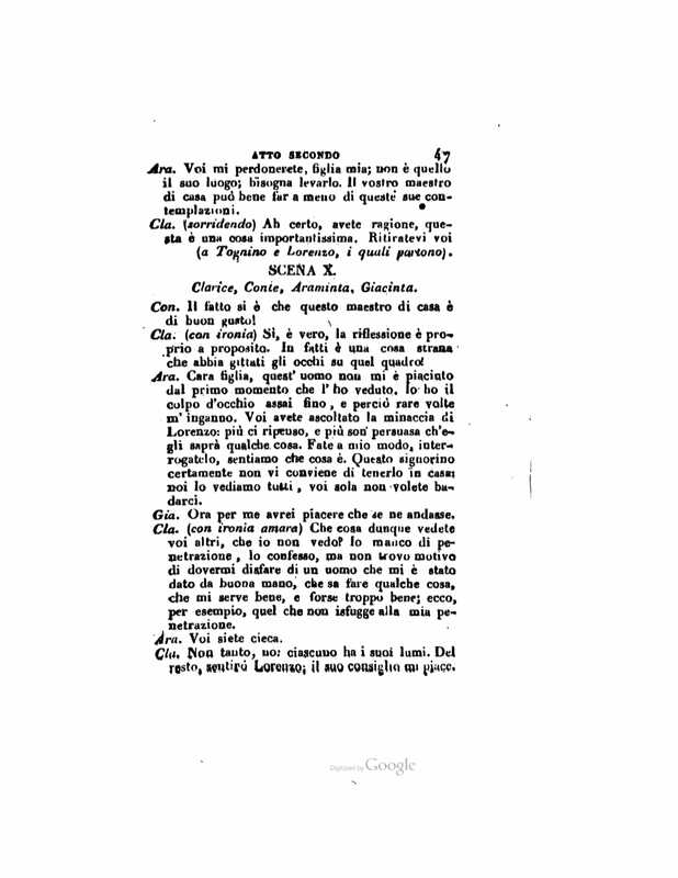 1833 : Le false confidenze