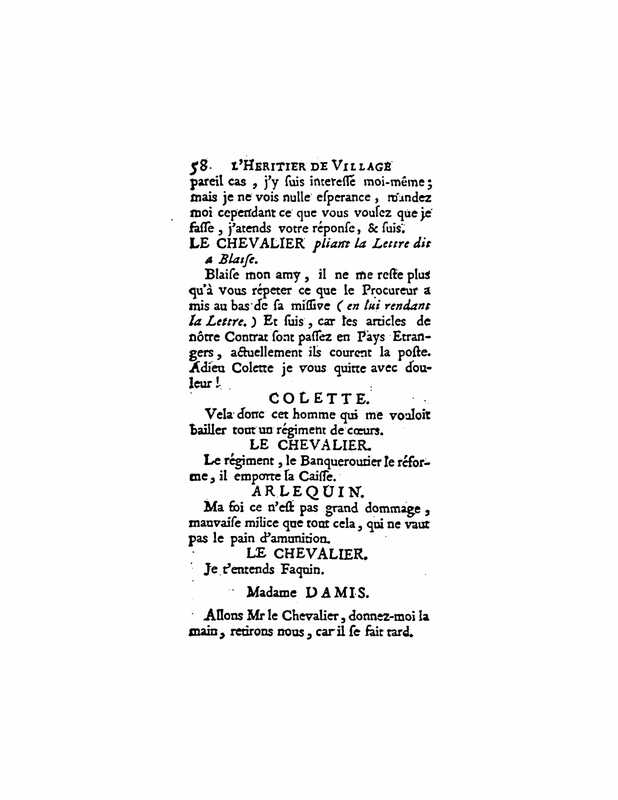 1729 : L’héritier de village