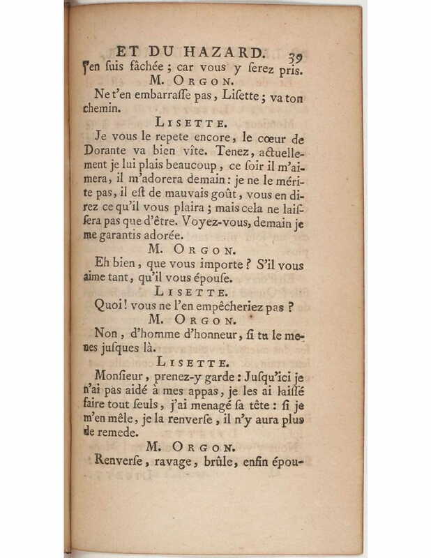 1730 : Le jeu de l’amour et du hasard