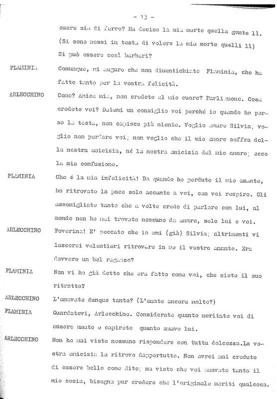 1978 : La doppia incostanza (Andrée Ruth Shammah) script