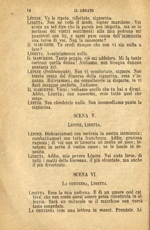 1907 : Il legato (Felicina Sacchetti Parvis)