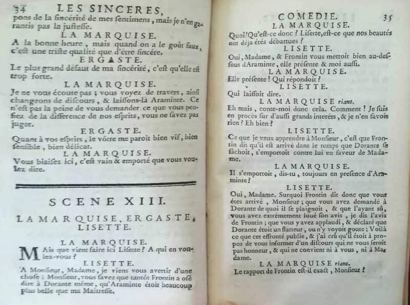 1739 : Les sincères