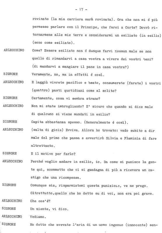 1978 : La doppia incostanza (Andrée Ruth Shammah) script