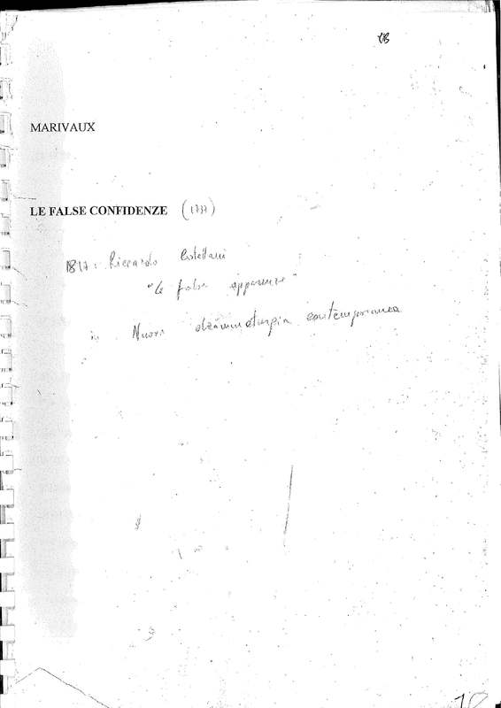 1998 : Le false confidenze (Toni Servillo)