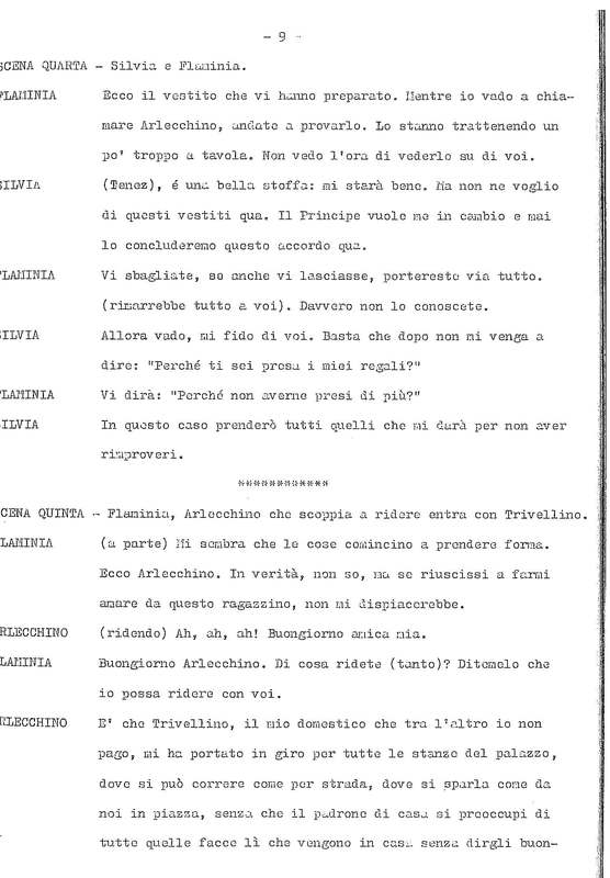 1978 : La doppia incostanza (Andrée Ruth Shammah) script