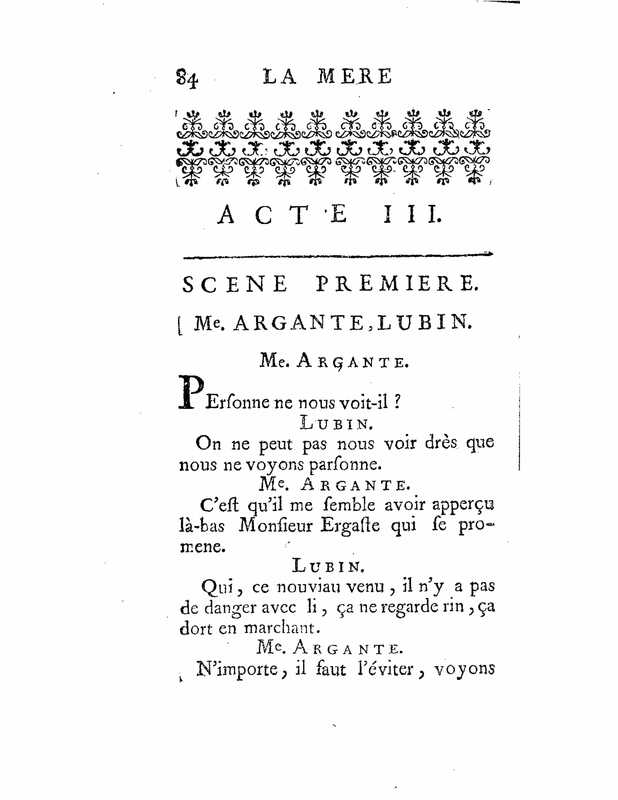 1735 : La mère confidente