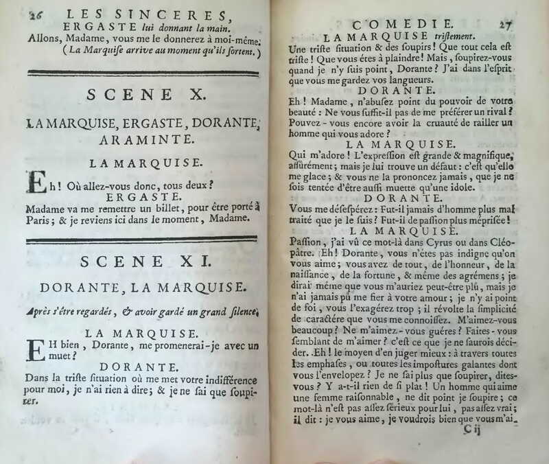 1739 : Les sincères