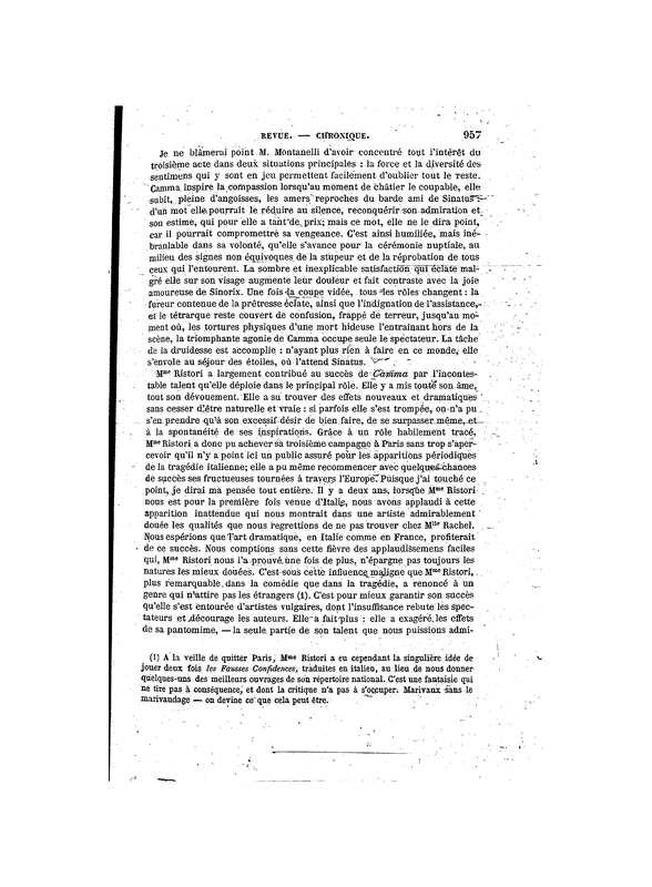 1857 : Le false confidenze, Revue de presse