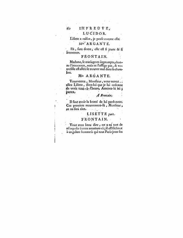 1740 : L’épreuve