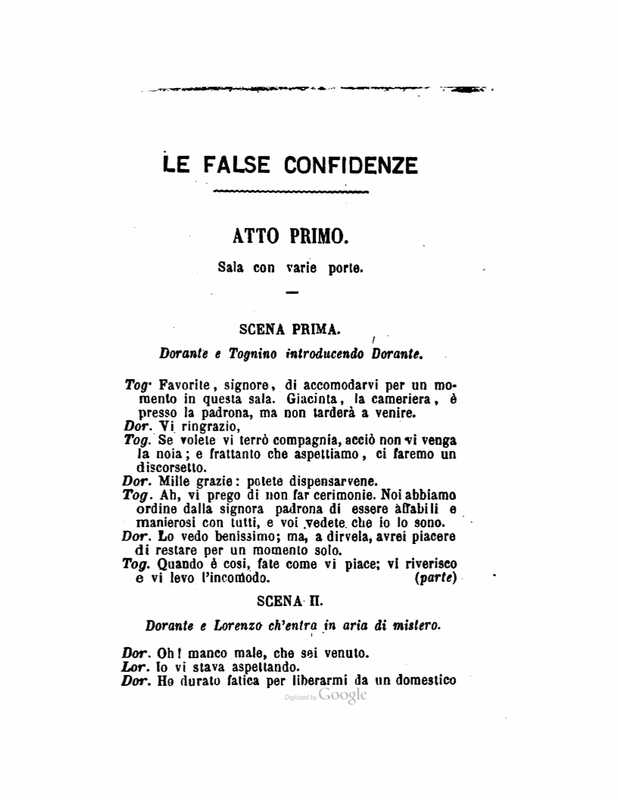 1872 : Le false confidenze