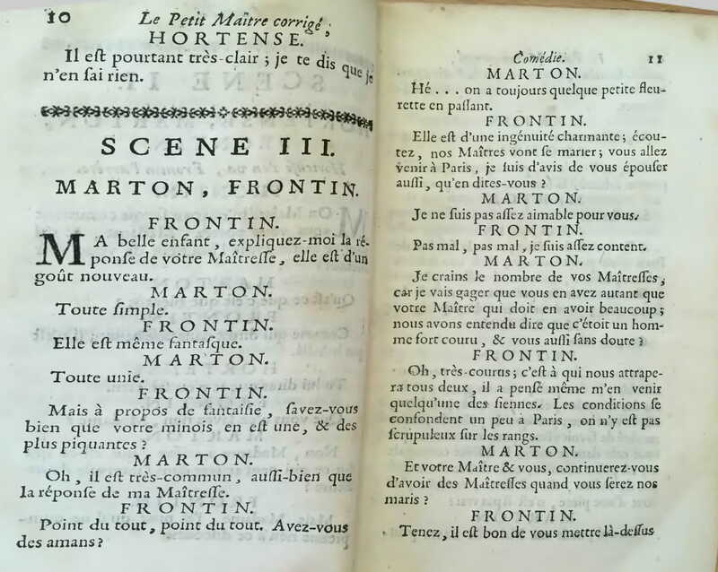 1739 : Le petit-maître corrigé