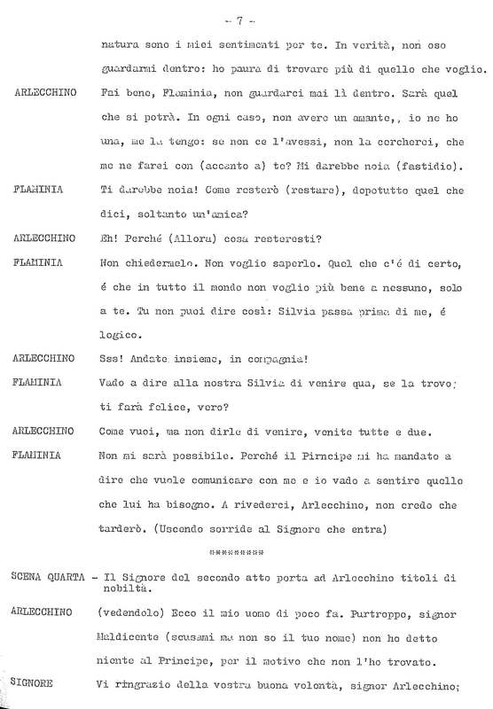 1978 : La doppia incostanza (Andrée Ruth Shammah) script