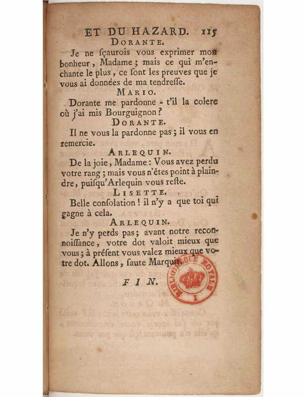 1730 : Le jeu de l’amour et du hasard