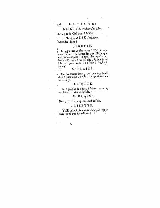 1740 : L’épreuve