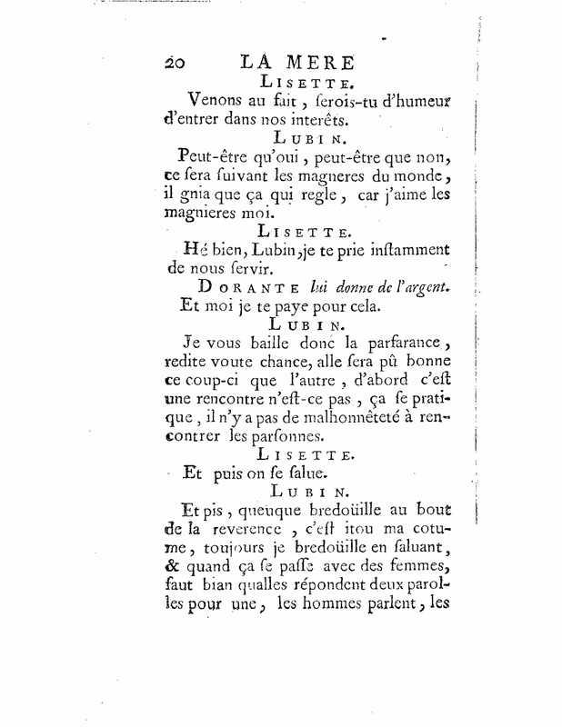 1735 : La mère confidente