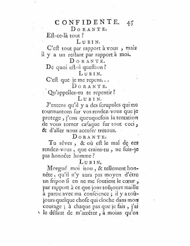 1735 : La mère confidente