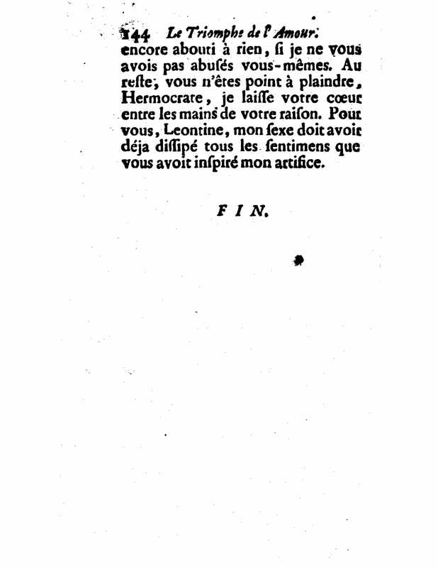 1732 : Le triomphe de l’amour