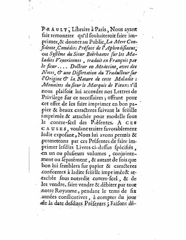 1735 : La mère confidente