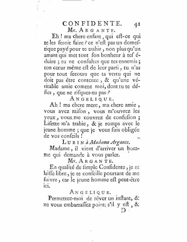 1735 : La mère confidente