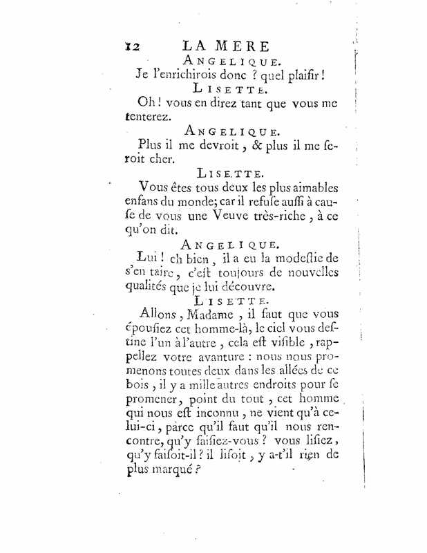 1735 : La mère confidente