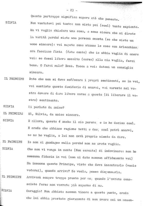 1978 : La doppia incostanza (Andrée Ruth Shammah) script