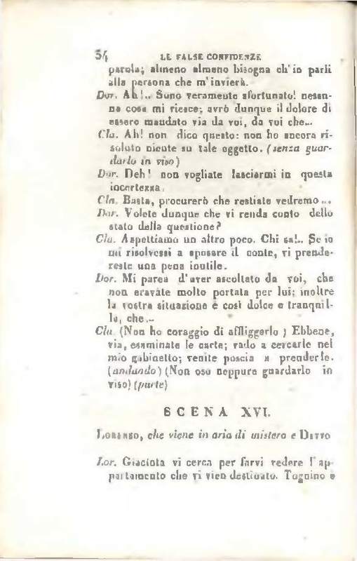 1829 : Le false confidenze [Salvatore Fabbrichesi, 1816]