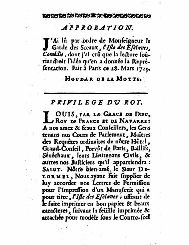 1725 : L’île des esclaves