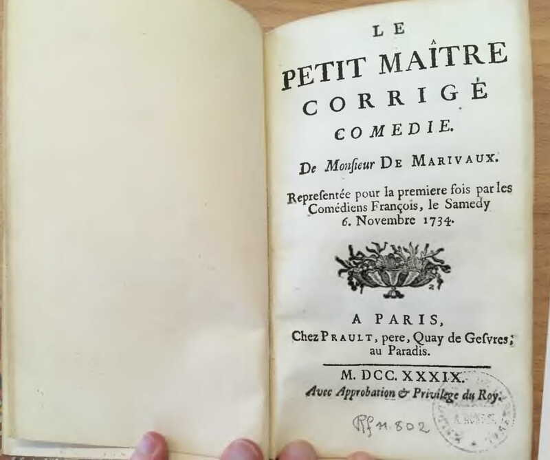 1739 : Le petit-maître corrigé