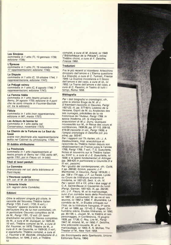 1985 : Il trionfo dell’amore, Programme