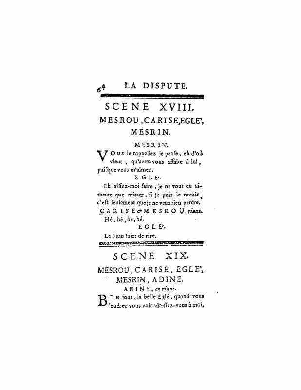 1747 : La dispute