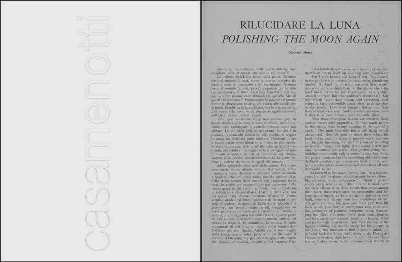 1971 : La finta serva ovvero il furbo punito, Programme du Festival de Spoleto