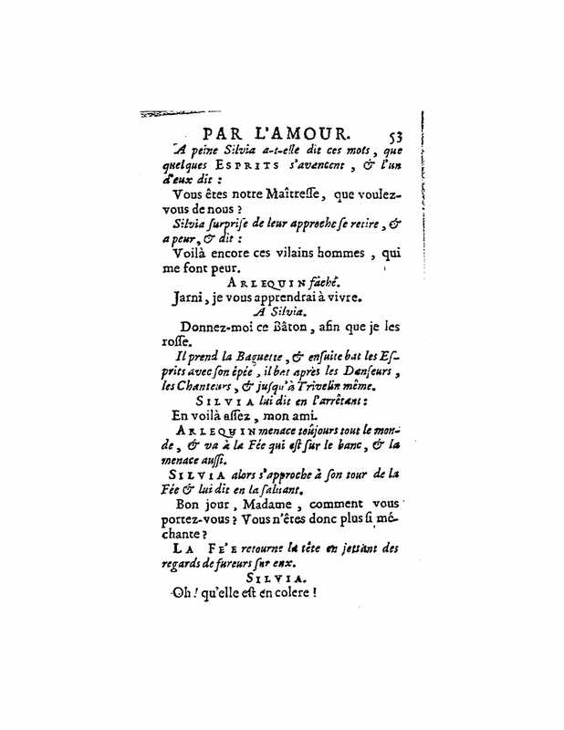 1723 : Arlequin poli par l’amour