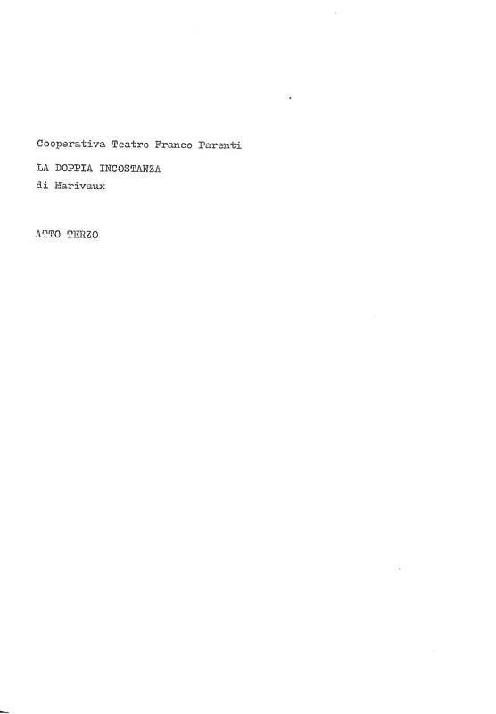 1978 : La doppia incostanza (Andrée Ruth Shammah) script