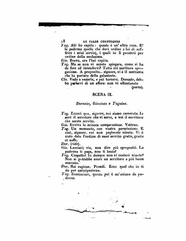 1833 : Le false confidenze